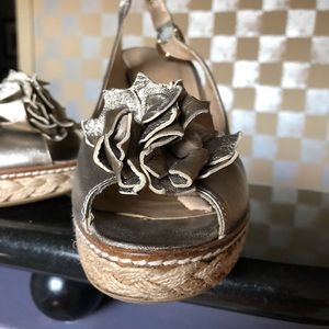 Stuart Weitzman gold sandals